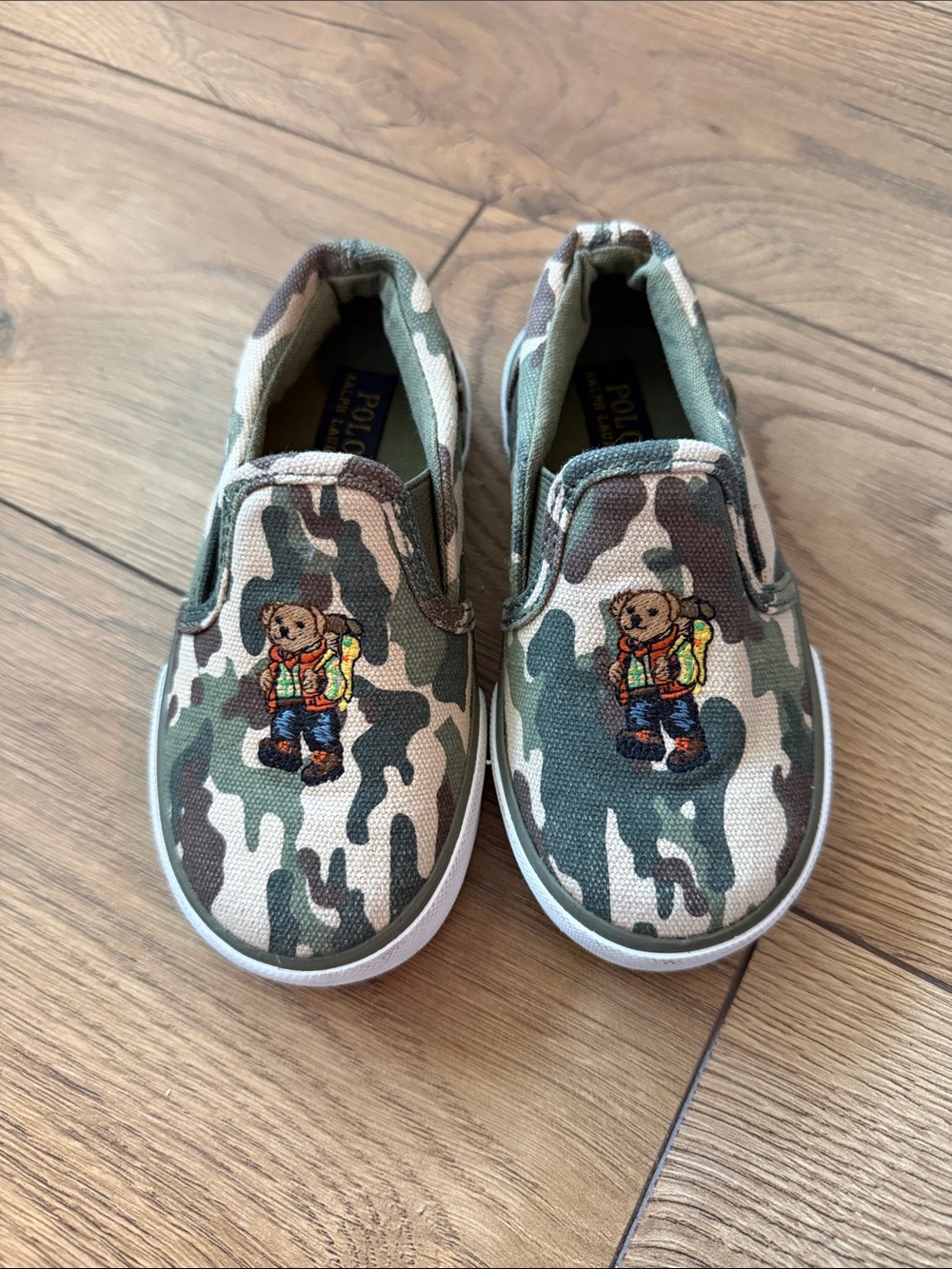 Polo Ralph Lauren Kids' Camouflage Keaton Slip-On Sneakers - Green 7 1/2